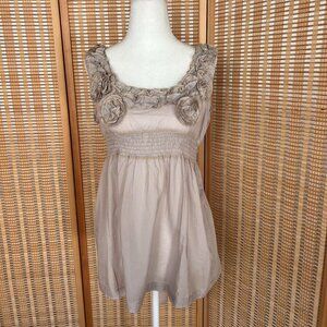 Beige 2000s vintage Rosio babydoll tank top